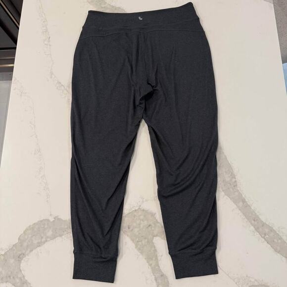 Lole Jersey Knit High Rise Jogger Lounge Pants Women's Medium Gray Cinch Waist - Picture 5 of 7
